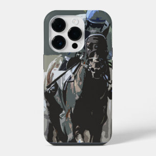 Cavalo De Corrida Com Jockey Na Capa de telefone D