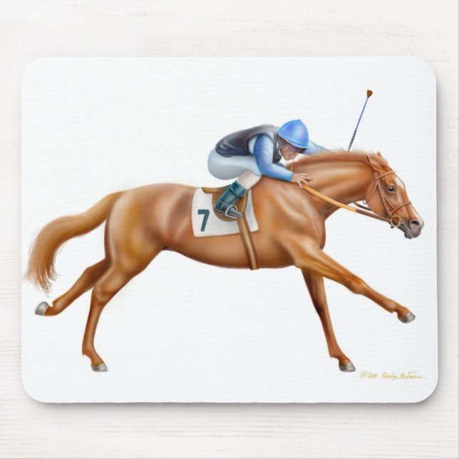 Cavalo de corrida Mousepad do puro-sangue (Frente)
