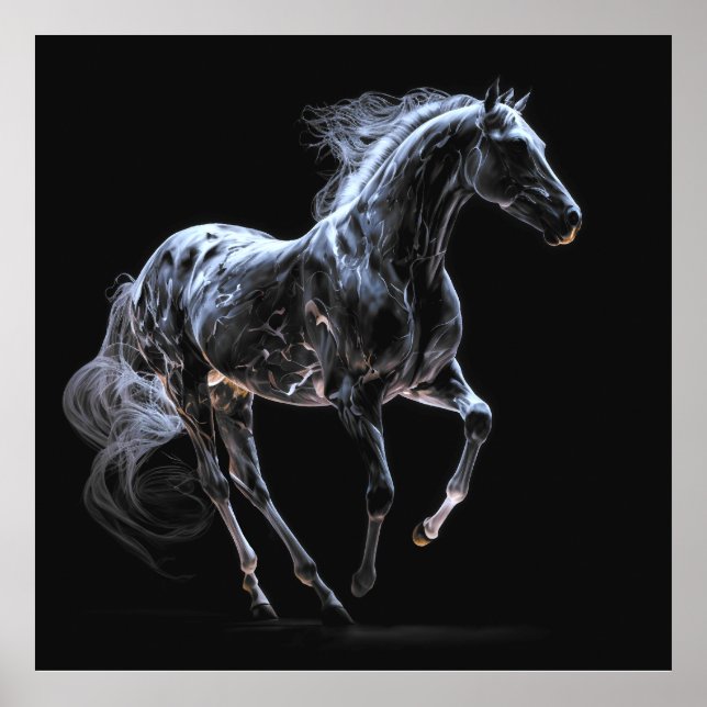 Cavalo de Gelo, Abstrato, Muro de Impressão de Art (Frente)