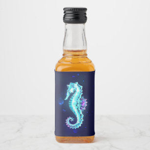 Cavalo de Gelo Cristal em Fundo Azul