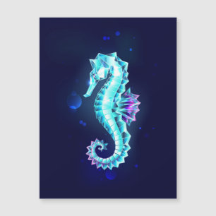 Cavalo de Gelo Cristal em Fundo Azul