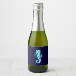 Cavalo de Gelo Cristal em Fundo Azul