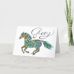 Cavalo de Glória de Cartões Dobrados por Sherry Ja