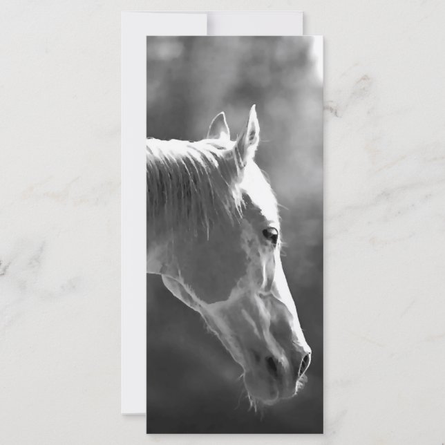 Cavalo de Pop de Arte Preto e Branco (Frente)