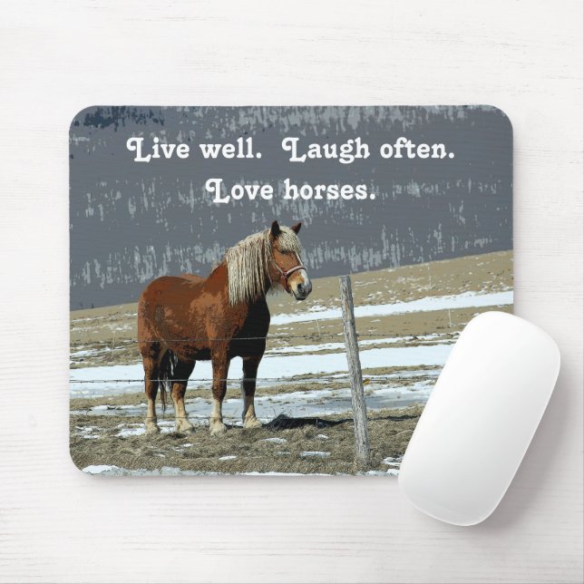 Cavalo de Tração Belga no Mouse Pad do Paddock (Com mouse)