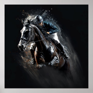 Cavalo desportivo, Abstrato, Muro de Impressão