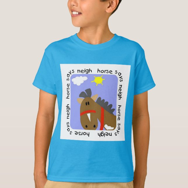 Cavalo diz Camisetas próximos e presentes (Frente)