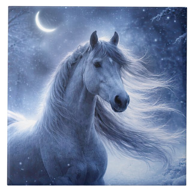 Cavalo e Lua Crescente Arte Bonita (Frente)
