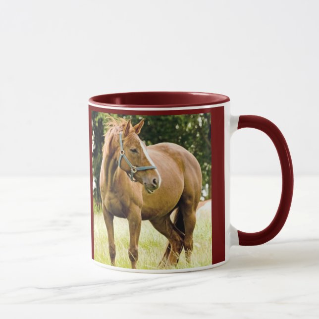 Cavalo (égua) na caneca do campo (Direita)