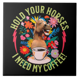 Cavalo Engraçado Humor de Amante de Café