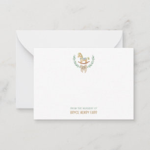 Cavalo Enroscado Do Cartão De Nota Plana De Bebê D