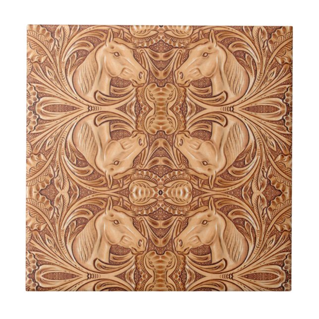 cavalo equestre de couro russo do oeste (Frente)