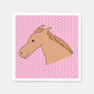 Cavalo Fofo em Guardanapo de Papel de Fundo de Bol