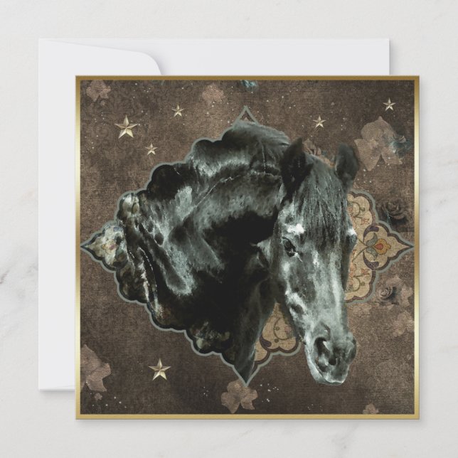 Cavalo Frísia - Cartão Saudável (Frente)