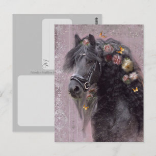 Cavalo Frísio - Cartão Postal
