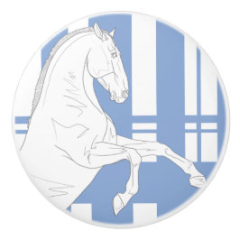 Cavalo Garanhão Protetor Botão de Cerâmica