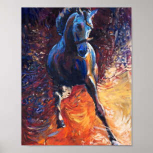Cavalo Impressionista Dinâmico em Poster de Movime