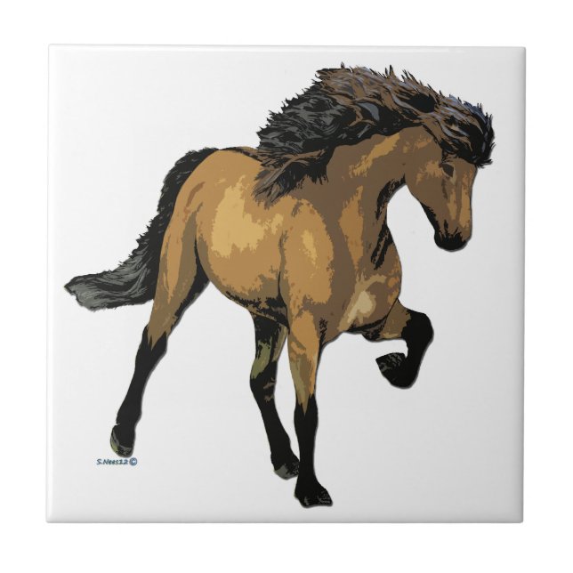 Cavalo Islandês Nouvelle Vogue Buckskin (Frente)