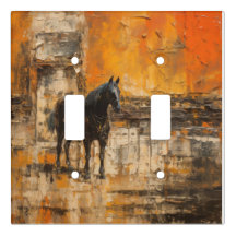 Cavalo Majestoso em Abstrato Sunset