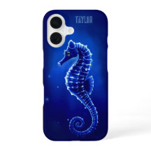 Cavalo-Marinho Azul Neon Personalizado