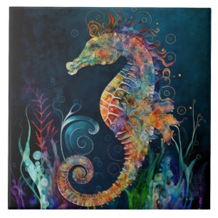 Cavalo-Marinho Fantasia Aquarela