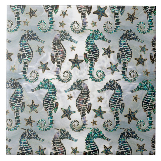 Cavalo marinho Starfish Abalone Patterno (Frente)