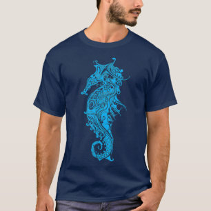 Cavalo-marinho tribal pairando cavaleiros camisa c
