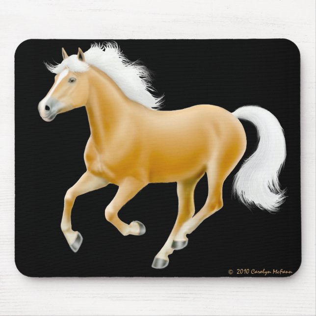 Cavalo Mousepad do Palomino de Haflinger (Frente)
