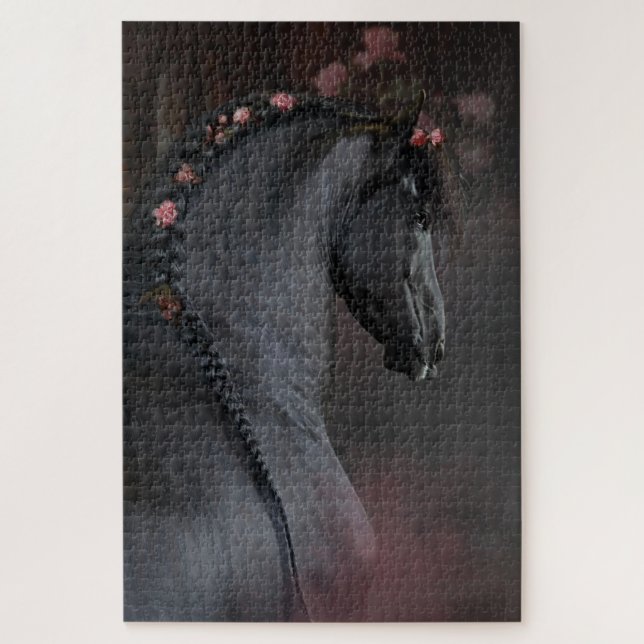 Cavalo Negro - Quebra-cabeça (Vertical)