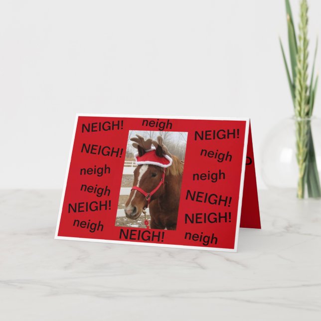 Cavalo num Cartão de Natal (Frente)