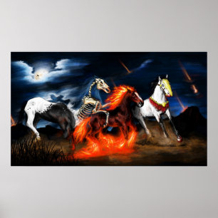 cavalo quatro do poster bíblico da bíblia do