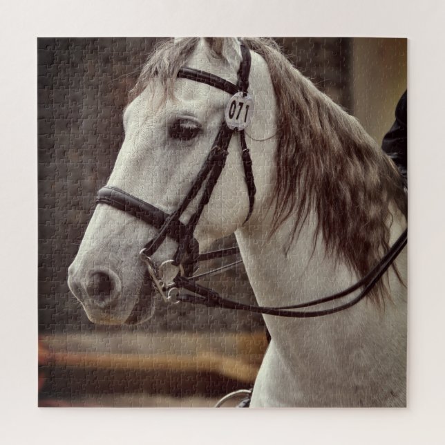 Cavalo Quebra-cabeça Equestre Andaluz (Vertical)