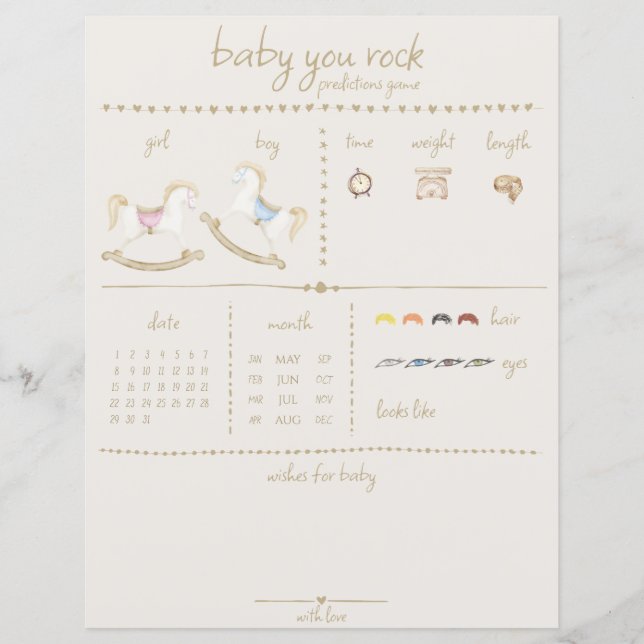 Cavalo-Rocco Azul Cor-de-rosa Sexo Neutro Chá de f (Frente)