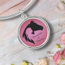 Cavalo Rosa Personalizado e Nome do Proprietário