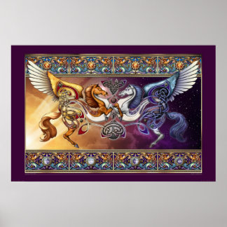 Cavalo Sol, Poster de Lua (30x20")