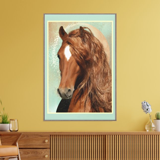 Cavalo Vermelho - Canvas (Insitu(Sala de estar))