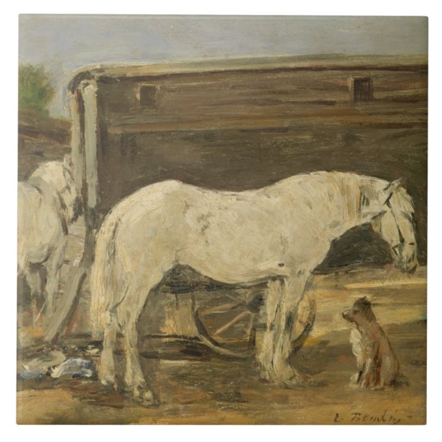 Cavalos aciganados, c.1885-90 (óleo em canvas) (Frente)