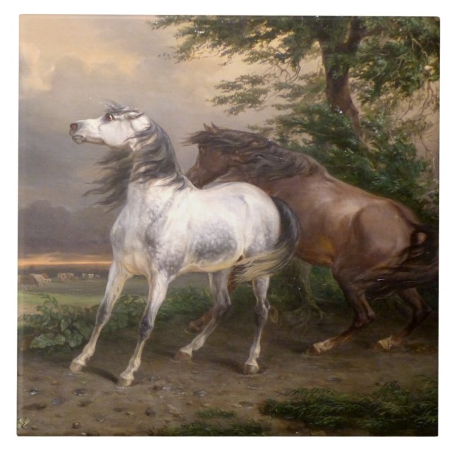 Cavalos Assustados pela Tempestade (por Carle Vern (Frente)