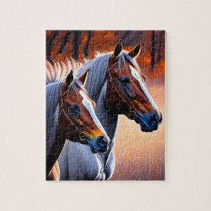 Cavalos Brumby Castanhos E Brancos, Quebra-cabeça 