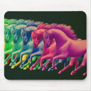 Cavalos de cores diferentes Mousepad