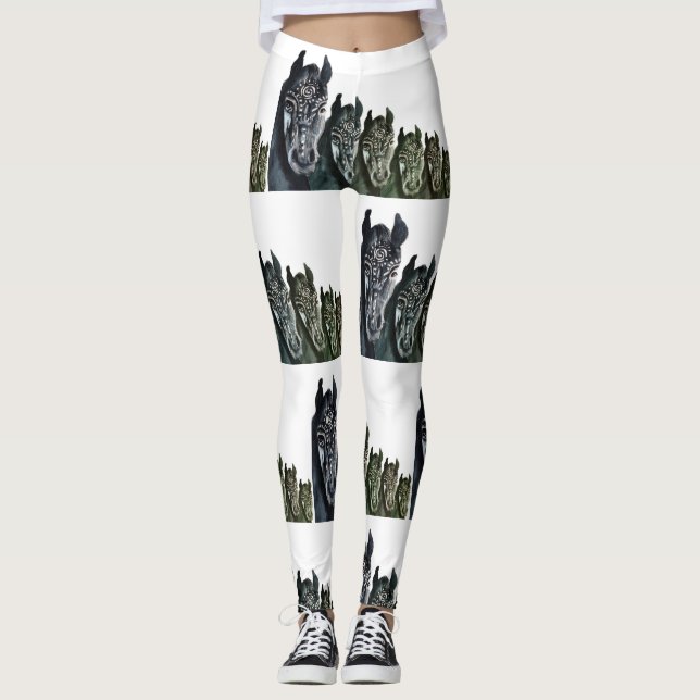 Cavalos de Leggings Personalizados (Frente)
