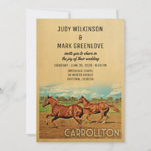 Cavalos do convite do casamento de Carrollton