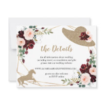 Cavalos e chapéus Cartões de cerimônia