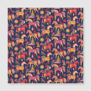 Cavalos escandinavos: Design decorativa sem costur