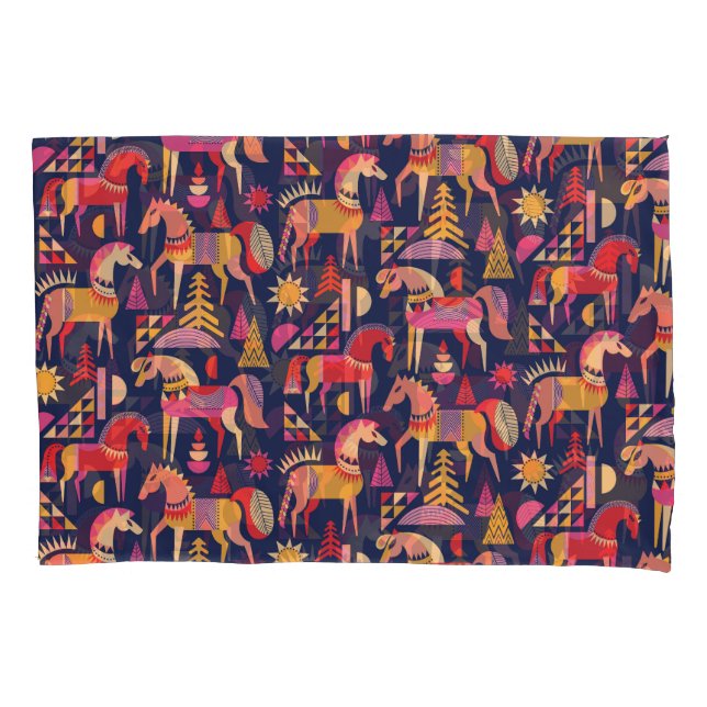 Cavalos escandinavos: Design decorativa sem costur (Frente)