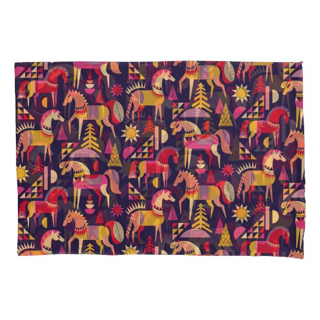 Cavalos escandinavos: Design decorativa sem costur (Frente)