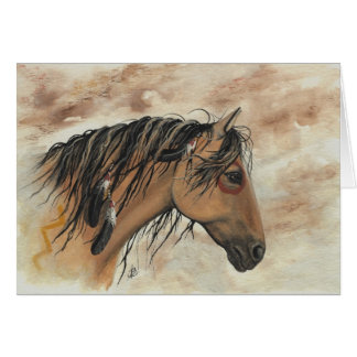 Cavalos majestosos do mustang pelo cartão de