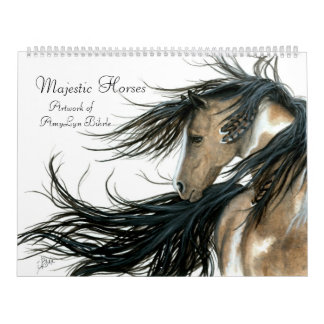 Cavalos majestosos inspiracionais por calendário d