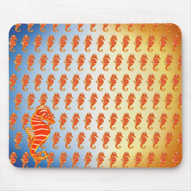 Cavalos marinhos coloridos - Mousepad (Frente)