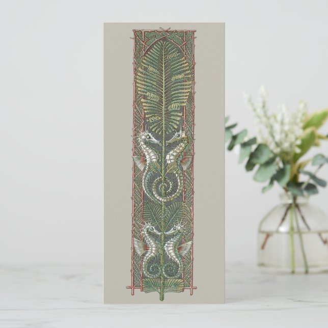 Cavalos-marinhos e algas marinhas, Vintage Art Nou (Em pé/Frente)